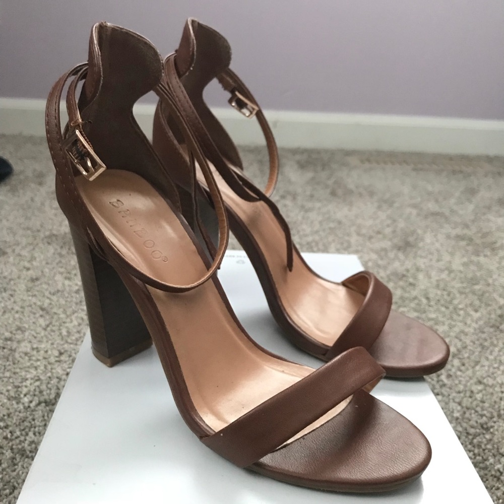 Brown sandal heels